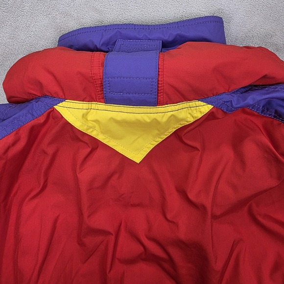 Vintage Nevica Ski Jacket Mens 44 Purple Colorblock Hooded Premiere Neige 80s - Picture 8 of 16